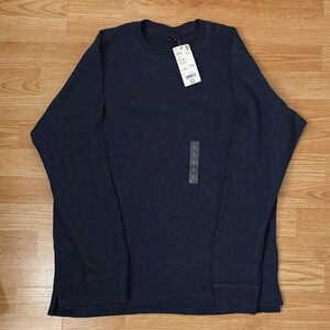 Uniqlo Men’s Dark Navy Long-Sleeve Thermal Crew